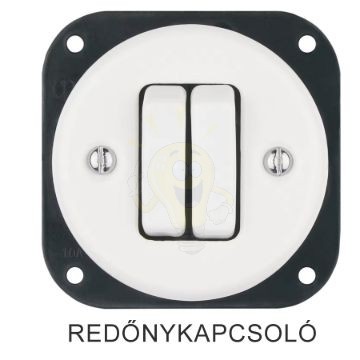 Kép Fehér porcelán redőnykapcsoló betét