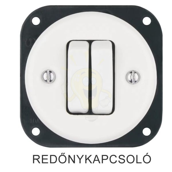 Kép Fehér porcelán redőnykapcsoló betét