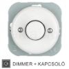 Kép Fehér porcelán süllyesztett dimmer, fényerőszabályzó betét