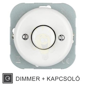 Porcelán dimmer Ø60 mm-es süllyesztett szereléshez
