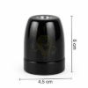 Fekete E27 porcelán foglalat egyenes kialakítással