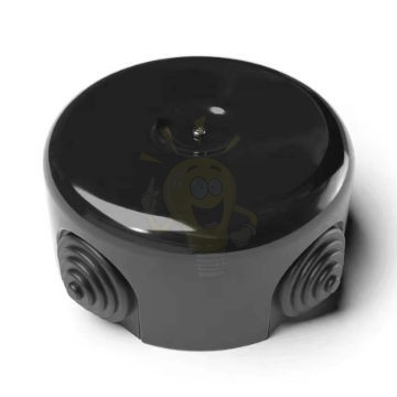 Fekete porcelán falonkívüli kötődoboz 90x45mm
