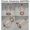 Rózsa arany csepp alakú fém lámpa rács E27 foglalathoz
