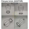 Fényes króm fém lámpa rács – csepp alakú, E27 búratartós rögzítéssel
