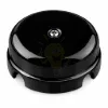 Fekete porcelán falon kívüli kötődoboz 78×35 mm méretben