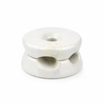 Fehér porcelán dupla vezetékrögzítő falon kívüli kábelezéshez