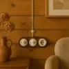 Retro sötét fa keret falon kívüli egységekhez