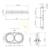 168×97×22 mm fekete porcelán keret MOTO porcelán szerelvényekhez