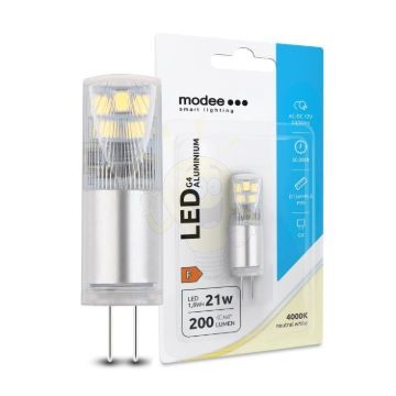 Modee Lighting LED Izzó G4 Aluminium AC-DC 12V 1,8W 4000K (200 lumen) ERP B1