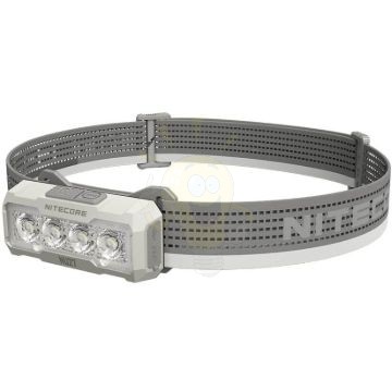 Nitecore Fejlámpa NU27 (akkumulátoros - tartozék) 4x UHE LED (600 lumen) Szürke