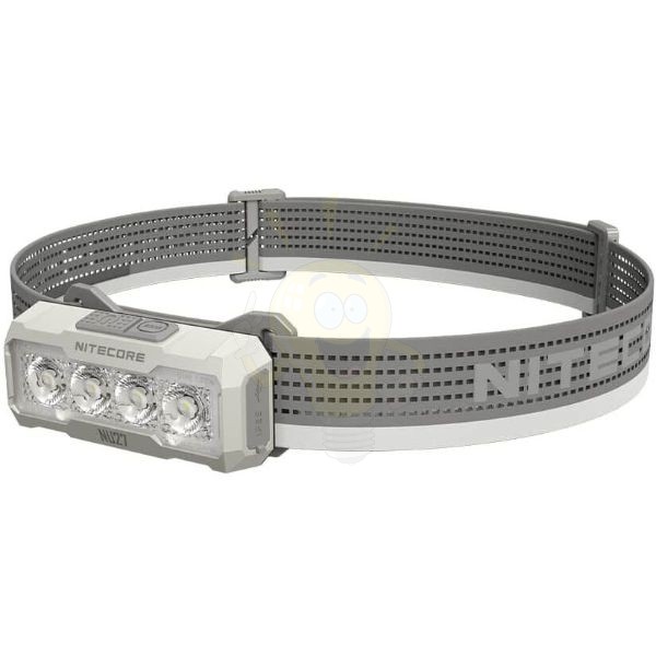 Nitecore Fejlámpa NU27 (akkumulátoros - tartozék) 4x UHE LED (600 lumen) Szürke
